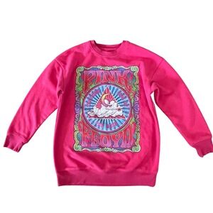 Pink Floyd Sweatshirt Youth Large Pullover Graphic Dark Side of‎ the Moon Bright